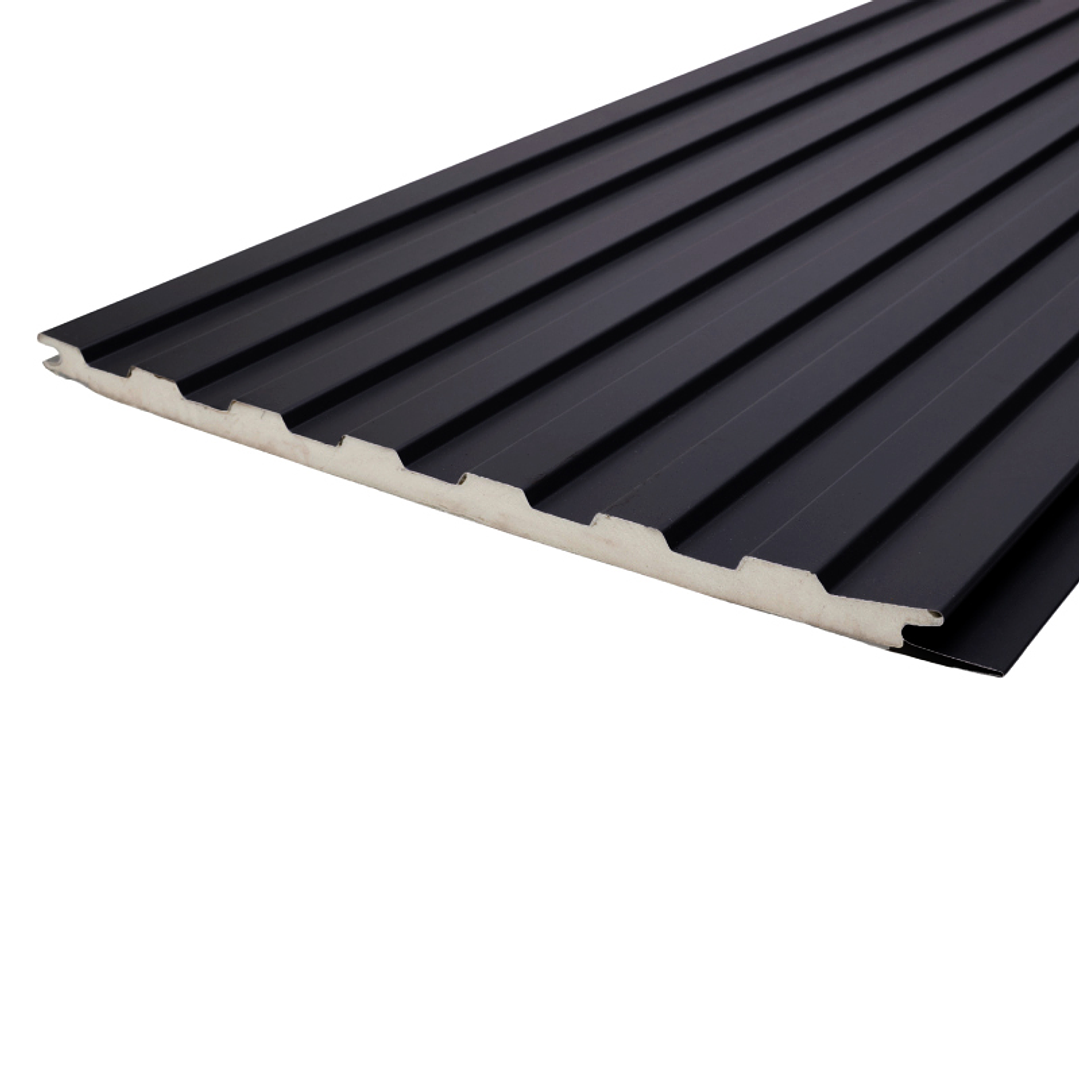 Siding Metálico Negro 0,35x2,90 Mts. 1