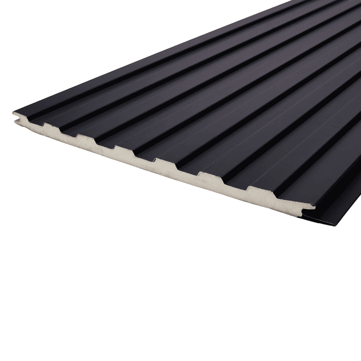 Siding Metálico Negro 0,35x2,90 Mts. 1