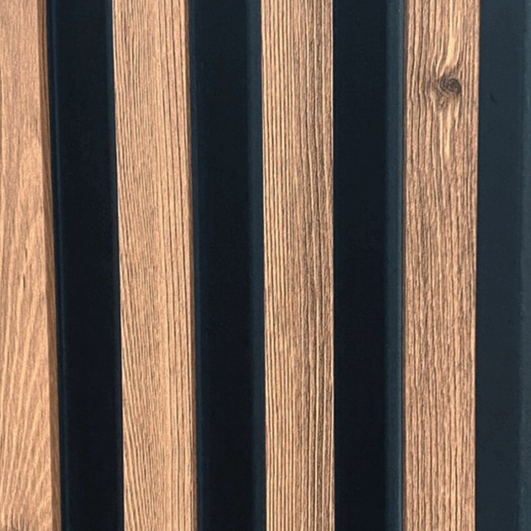 Wall Panel  Wood/black  2,50x0,15xmts. 2