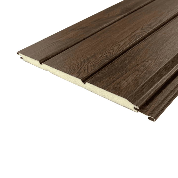 Siding Metálico Nogal 0,38x2,90 Mts. 1