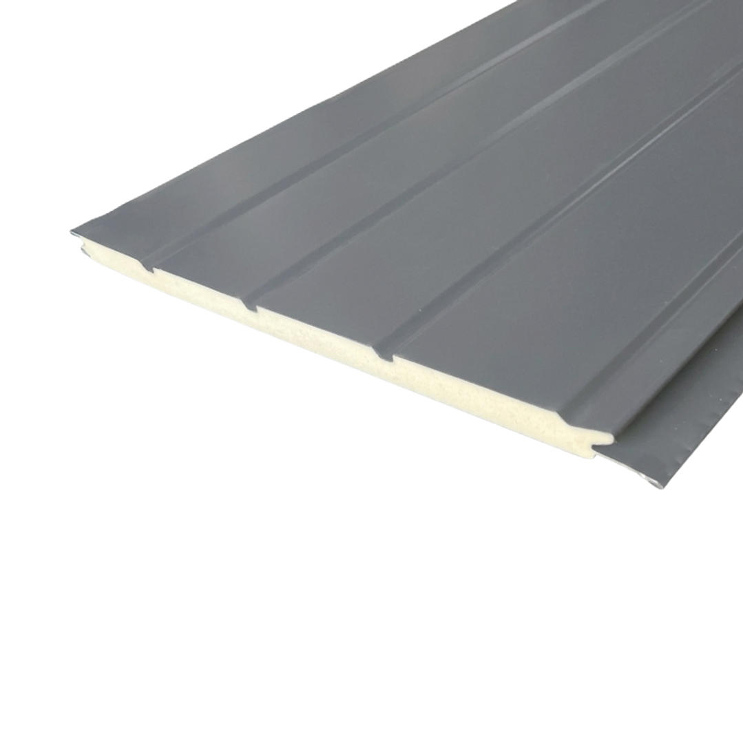 Siding Metálico Gris Oscuro 0,38x2,90 Mts. 1