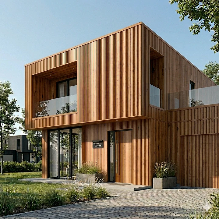 Siding Metálico Madera 0,38x2,90 Mts. 2