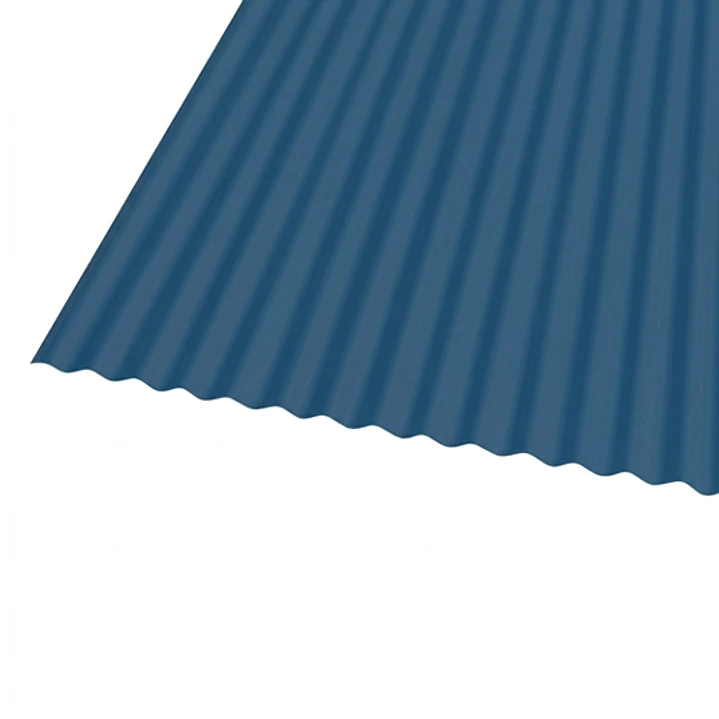 Panel Ondulado 1.0x3.0 Metros x 0,4 mm Azul Cobalto 1