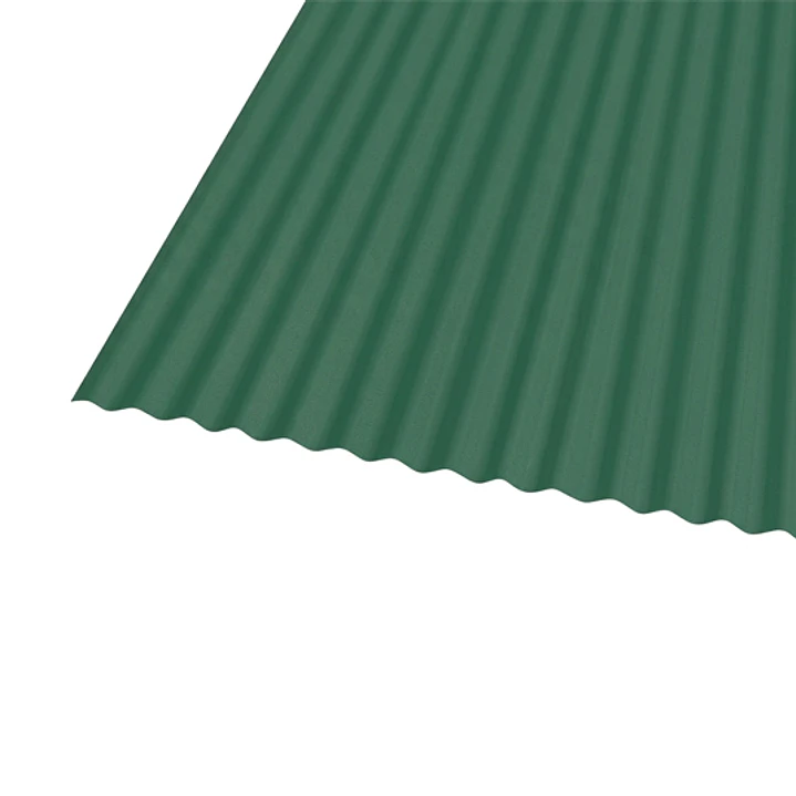 Panel Ondulado 1.0x3.0 Metros x 0,4 mm Verde 1