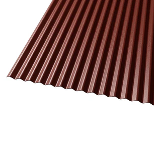 Panel Ondulado 1.0x4.0 Metros x 0,4 mm Terracota