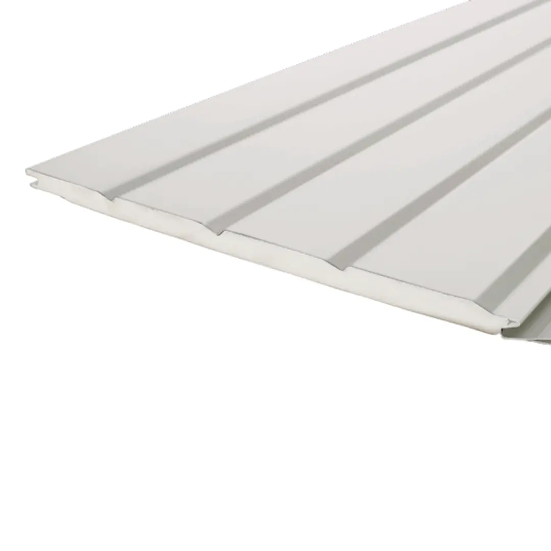 Siding Metálico Blanco 4 Canales  0,38x2,90 Mts. 1