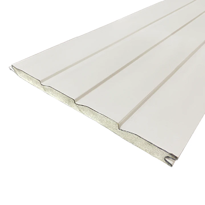Siding Metálico Blanco 4 Canales  0,38x2,90 Mts. 2