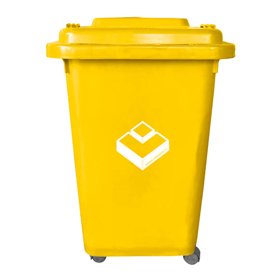 Basurero Frankfurt 50 litros C/Tapa Amarillo 2