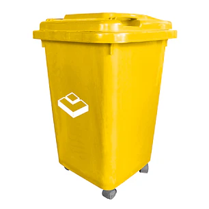 Basurero Frankfurt 50 litros C/Tapa Amarillo