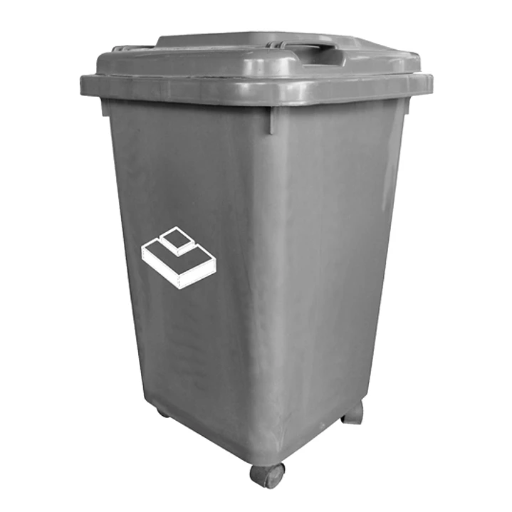 Basurero Frankfurt 50 litros C/Tapa Gris 1