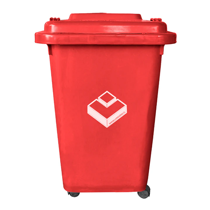 Basurero Frankfurt 50 litros C/Tapa Rojo 2