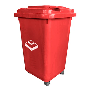 Basurero Frankfurt 50 litros C/Tapa Rojo