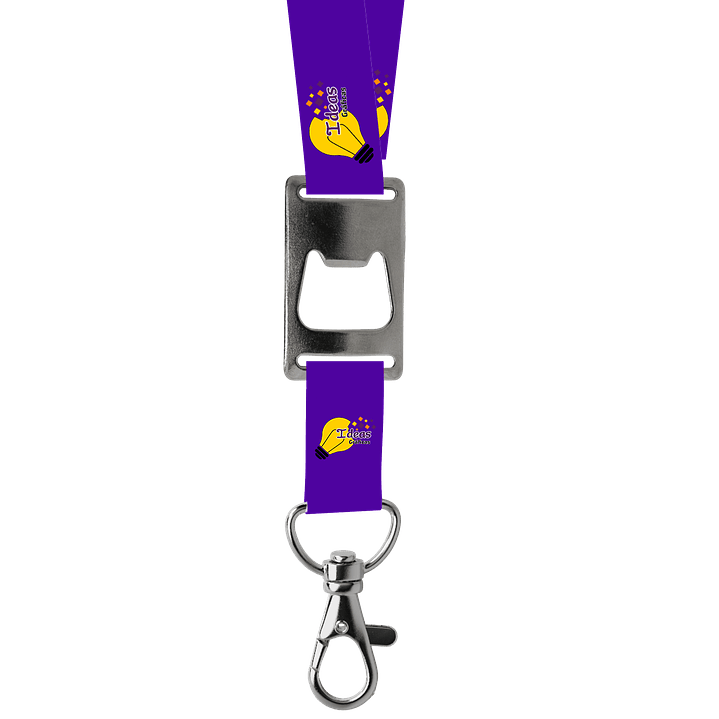Lanyard 2 cm con destapador y mosquetón 1