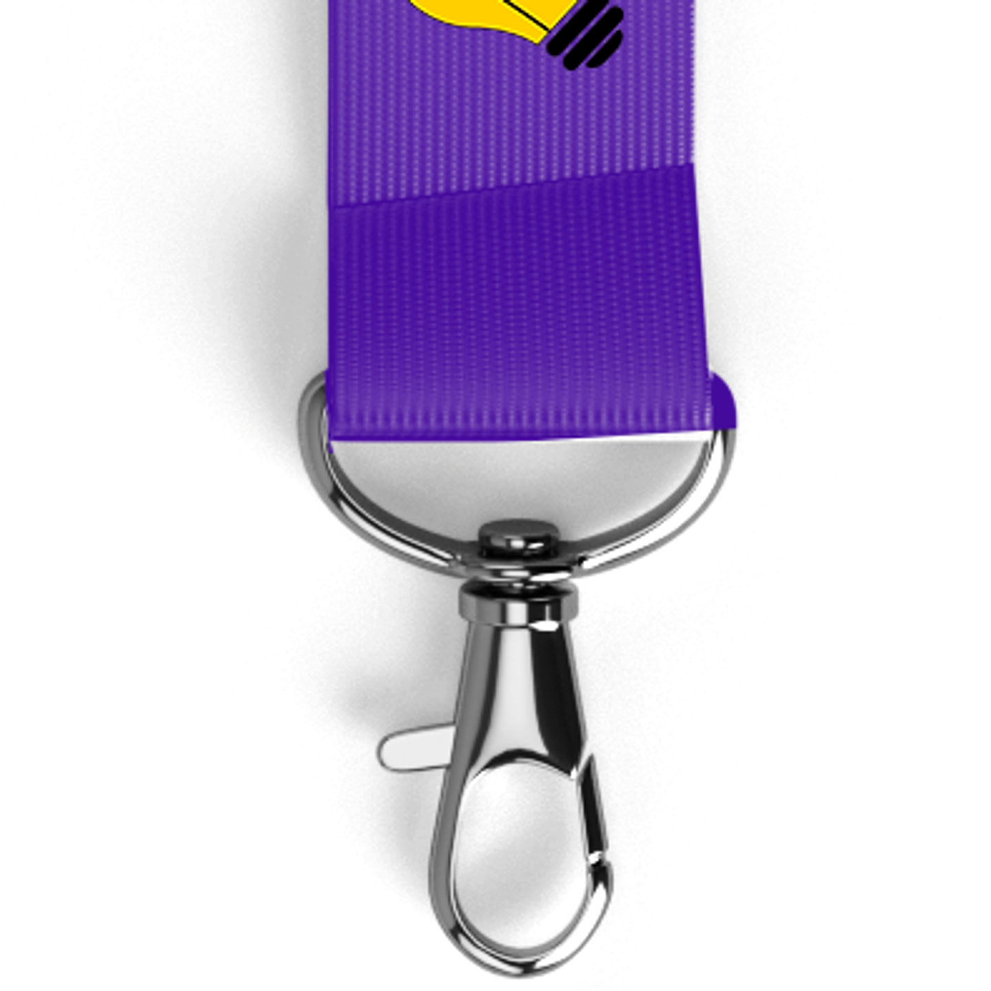 Lanyard 2,5 cm simple con mosquetón 1