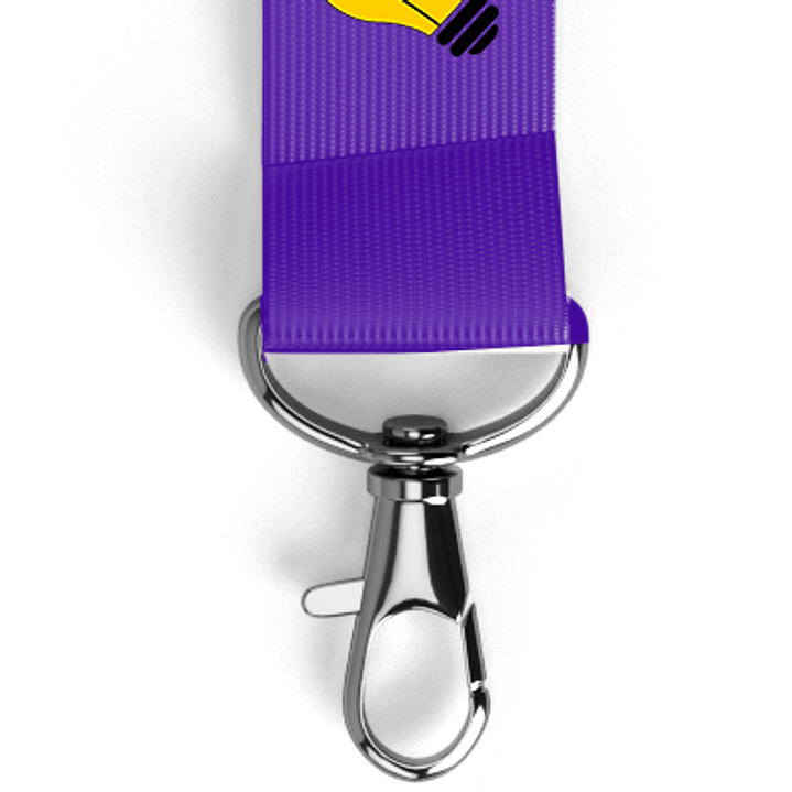 Lanyard 2,5 cm simple con mosquetón 1