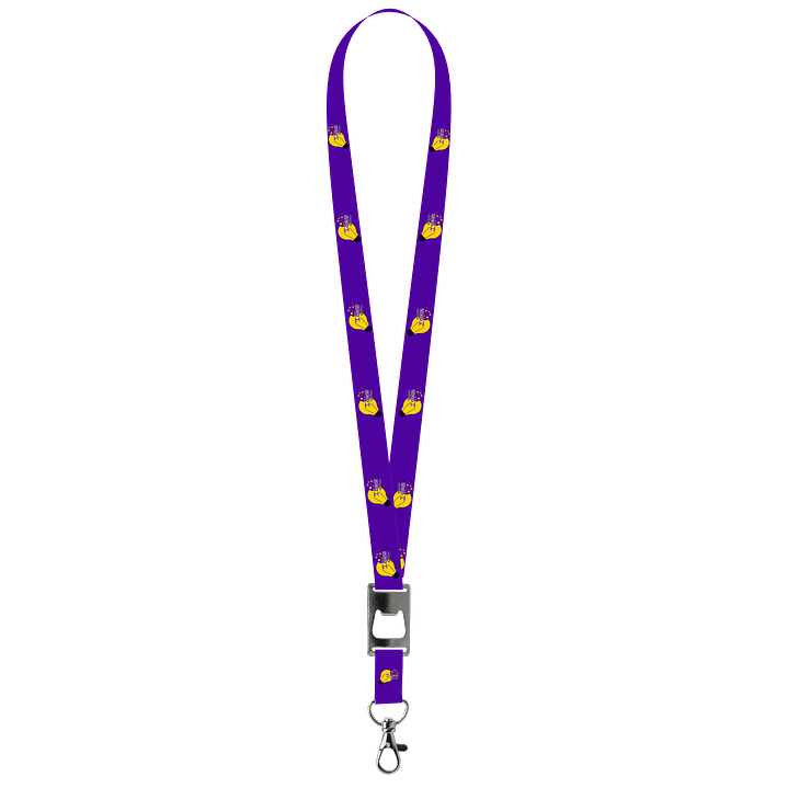 Lanyard 2,5 cm con destapador y mosquetón 2