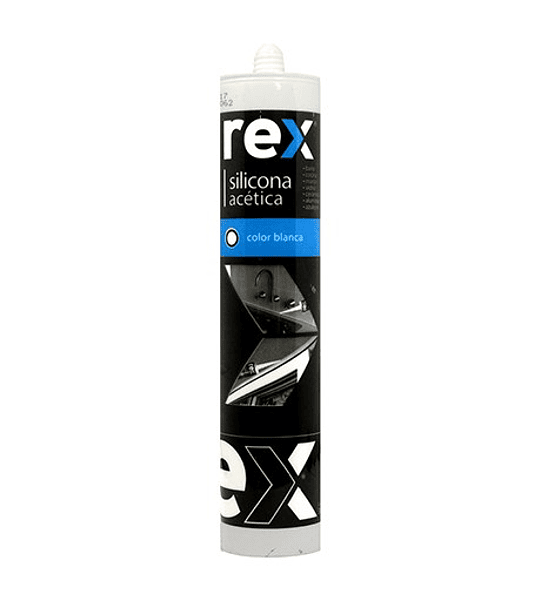 12x Rex Silicona Acética Blanca