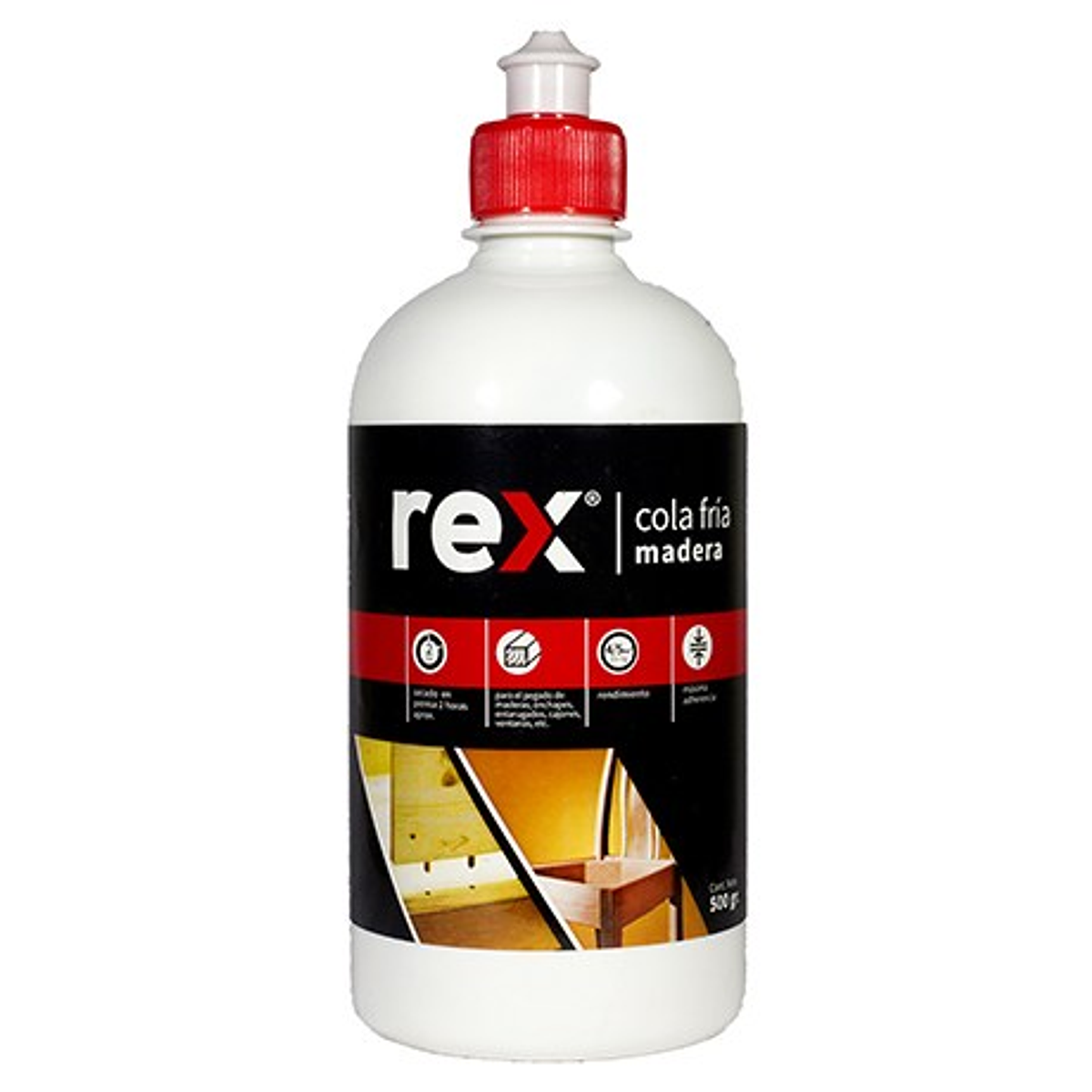 Cola Fria Rex 500Grs Frasco c/ Dosificador