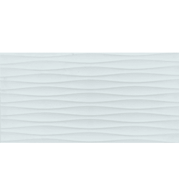 Cerámica Ondas Blanca Brillante 30x60 cm