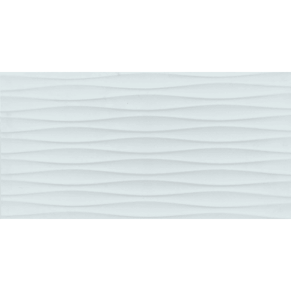 Cerámica Ondas Blanca Brillante 30x60 cm