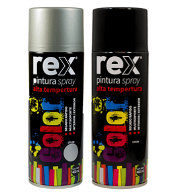 Lata Pintura Spray Rex Alta Temperatura