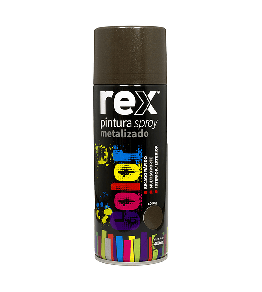6x Pintura Spray Rex Metalizado