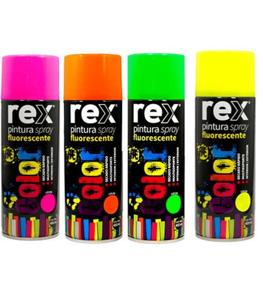 6x Pintura Spray Rex Fluor