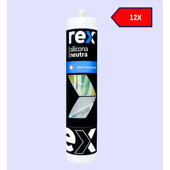 12x Rex Silicona Neutra Transparente