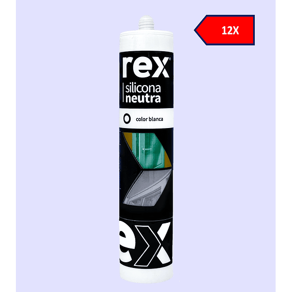 12x Rex Silicona Neutra Blanca