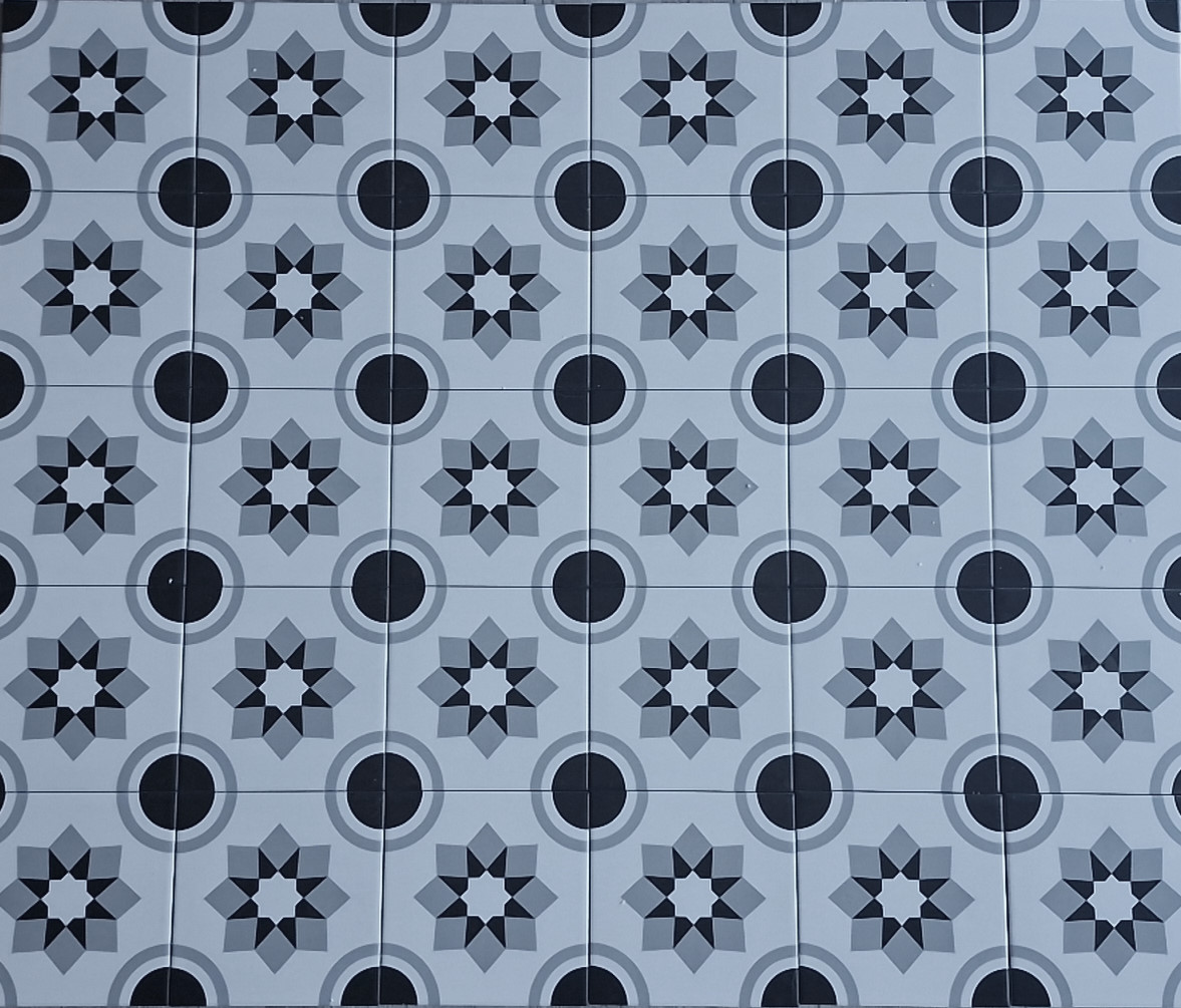Porcelanato Mosaico Estrella Círculo 20x20