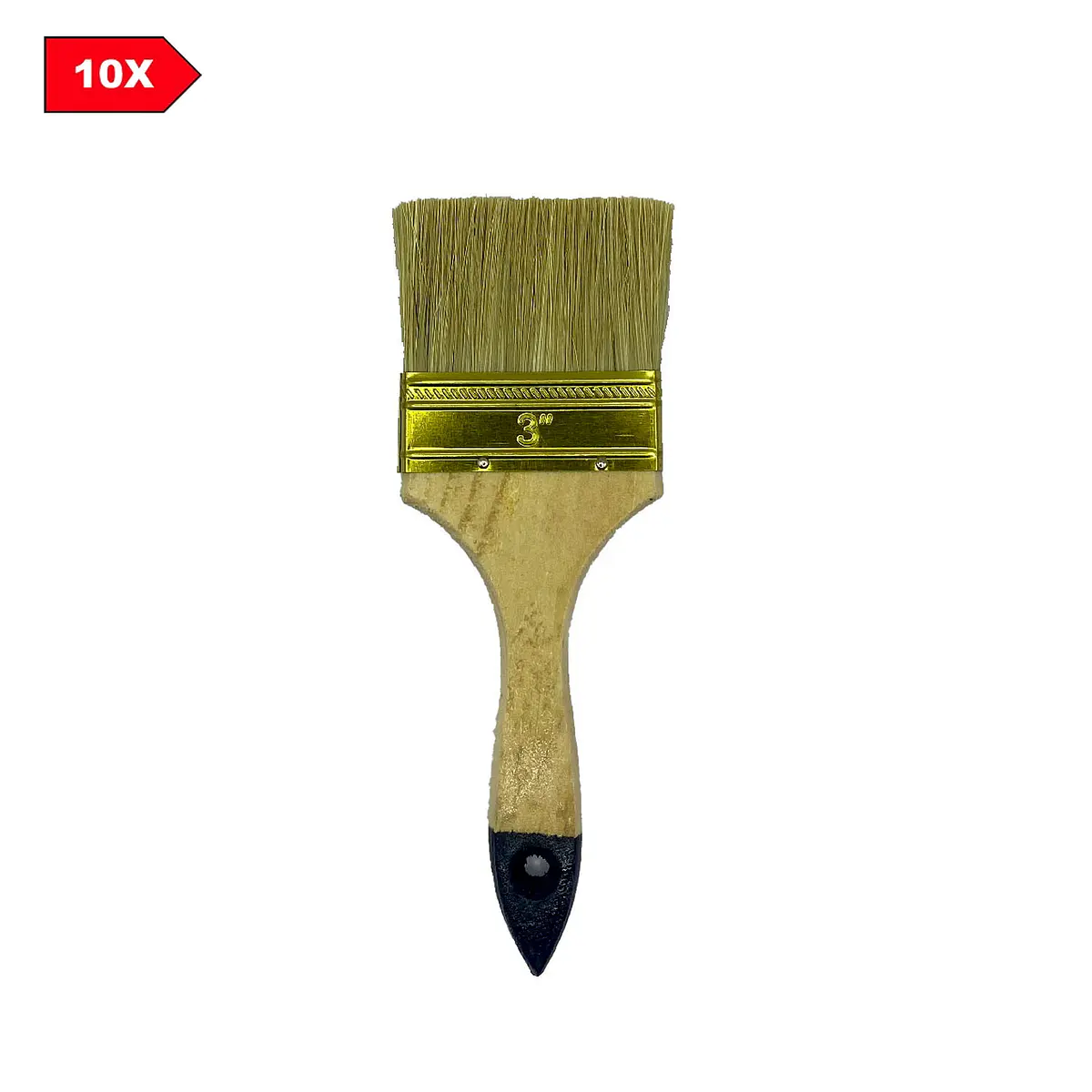 Brocha 3" x 10 mango madera