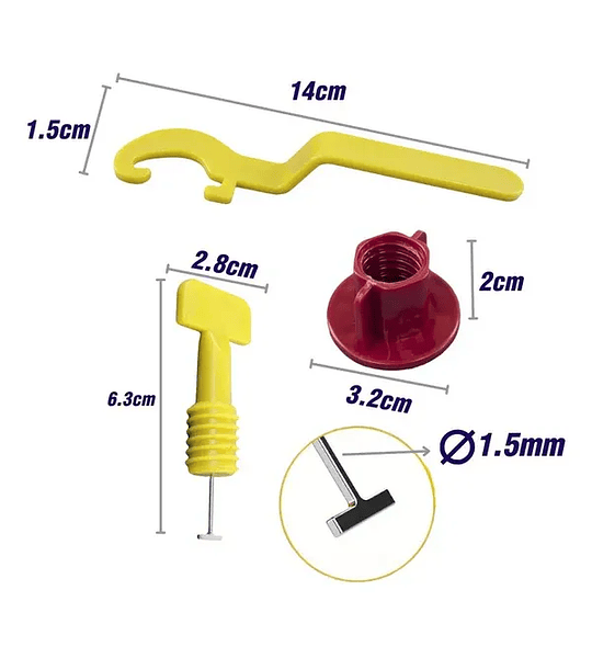 Nivelador Porcelanato Mastal 1,5 Mm Varilla 50u