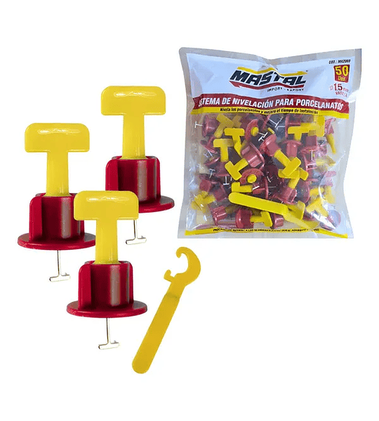 Nivelador Porcelanato Mastal 1,5 Mm Varilla 50u