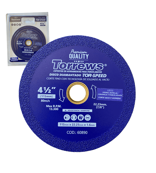 Disco de Corte para Vidrio 4 1/2 TORREWS