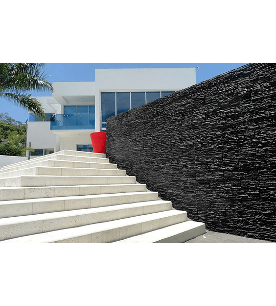 Piedra Reconstituida Cascada Negro 0,3 m2