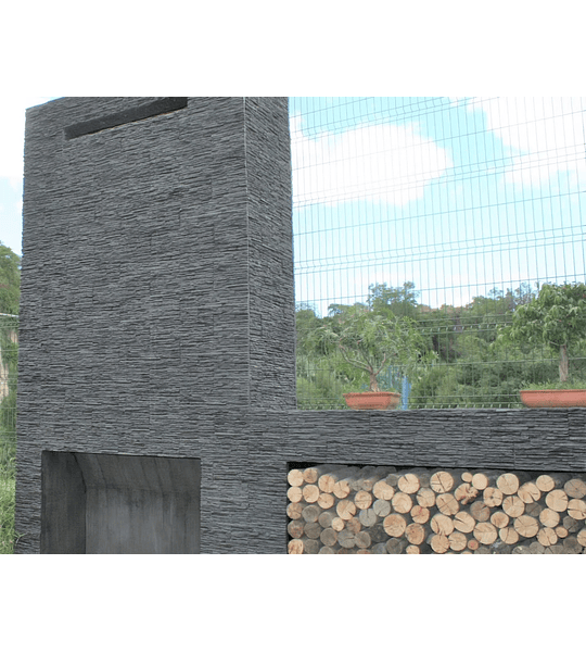 Piedra Reconstituida Cascada Negro 0,3 m2