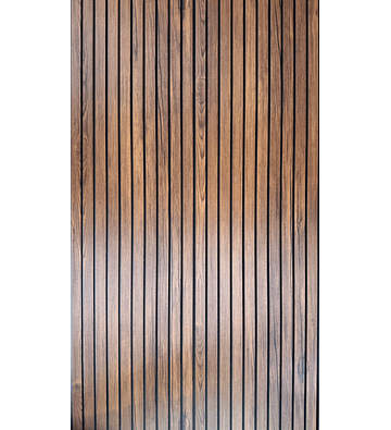 Revestimiento PVC Alveolar Ranurado Nogal     -     240cm x 30cm x 8mm