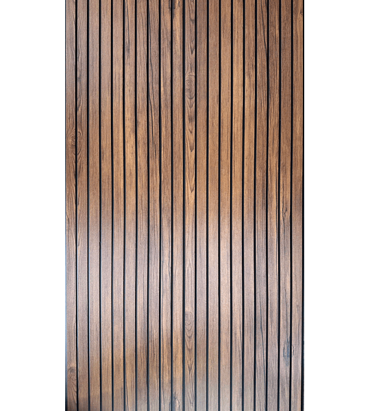 Revestimiento PVC Alveolar Ranurado Nogal