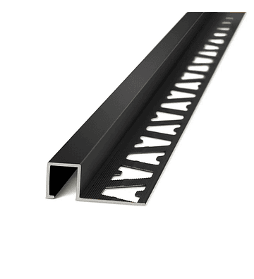 Guardacanto Quadra Negro Mate 12 mm x 10 mm x 2,5 m
