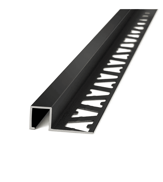 Guardacanto Quadra Negro Mate 12 mm x 10 mm x 2,5 m
