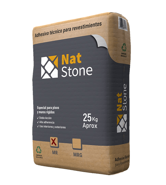Adhesivo NatStone MR 25Kg | Especial para Pisos y Muros Rígidos