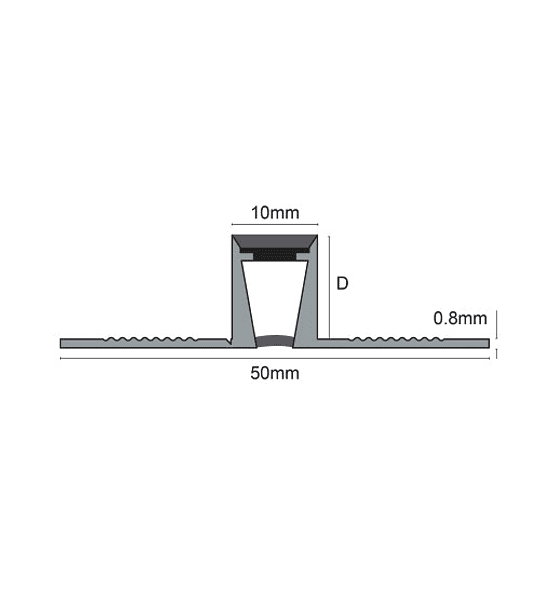 Junta de Dilatación 10mmX10mmX2.5M Beige PVC