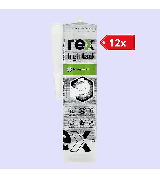 12x Rex High Tack Transparente