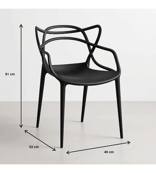 Silla de Terraza Exterior o comedor Master - Negra
