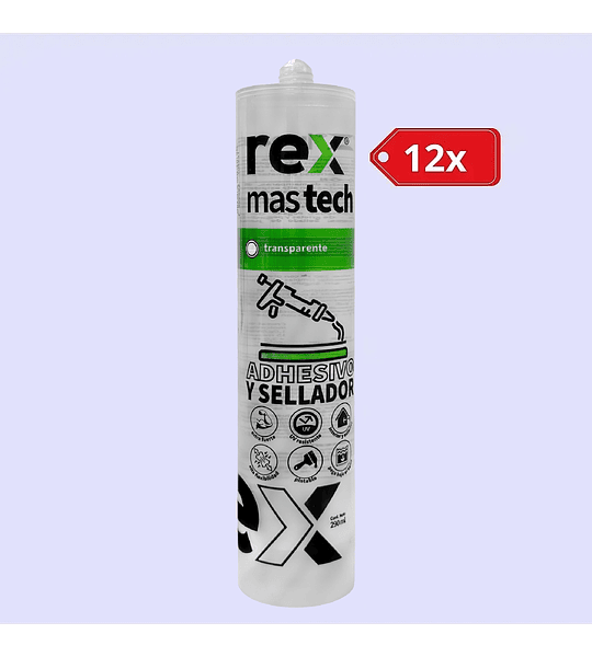 12x Rex Mas Tech Transparente