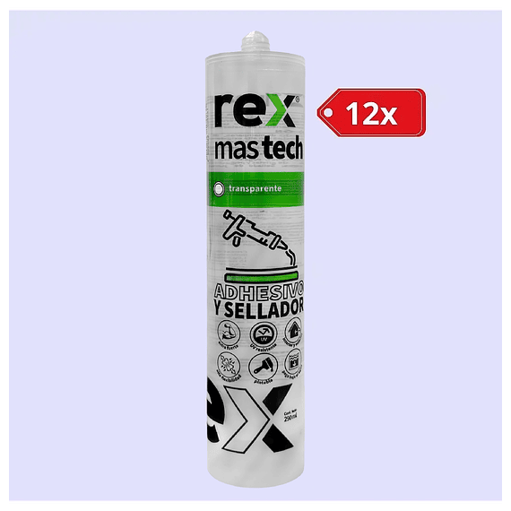 12x Rex Mas Tech Transparente