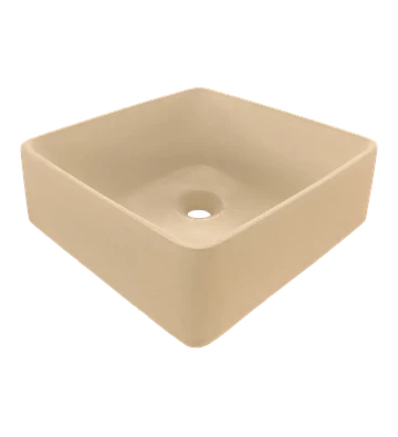 Lavamanos Cuadrado de Hormigón Sobre Cubierta - OCRE