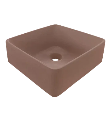 Lavamanos Cuadrado de Hormigón Sobre Cubierta - GRANATE