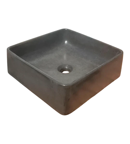 Lavamanos Cuadrado de Hormigón Sobre Cubierta