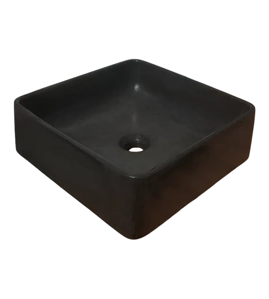 Lavamanos Cuadrado de Hormigón Sobre Cubierta